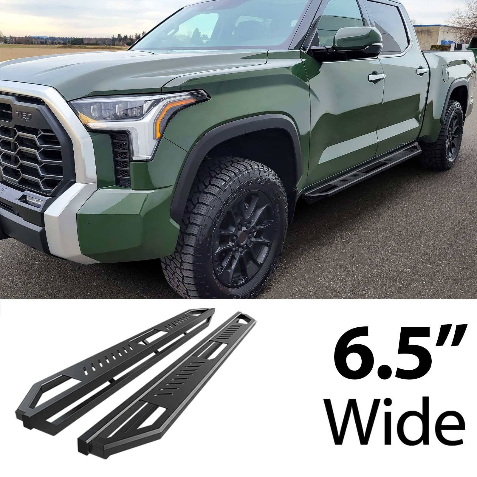 HD Ridez Side Steps Stainless Steel Armor Compatible with Toyota Tundra 2022-2025 CrewMax