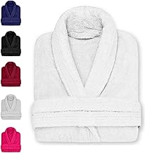 Bathrobe for Women and Men – Unisex Bath Robe Shower 100% Cotton 450 g/m² – Soft, Quick Drying and Long Lasting