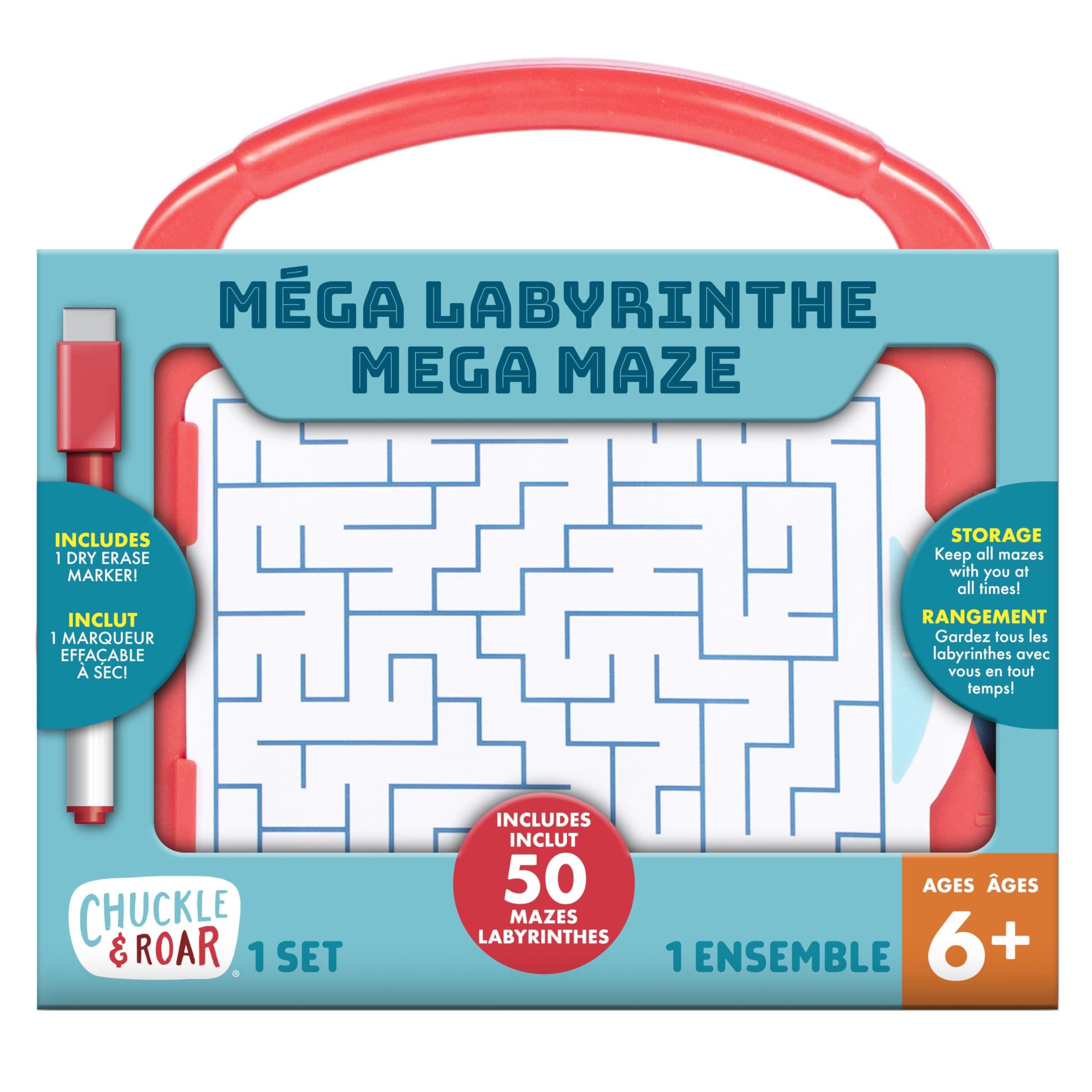Chuckle & Roar Travel Reusable Dry Erase Activity Maze Edition