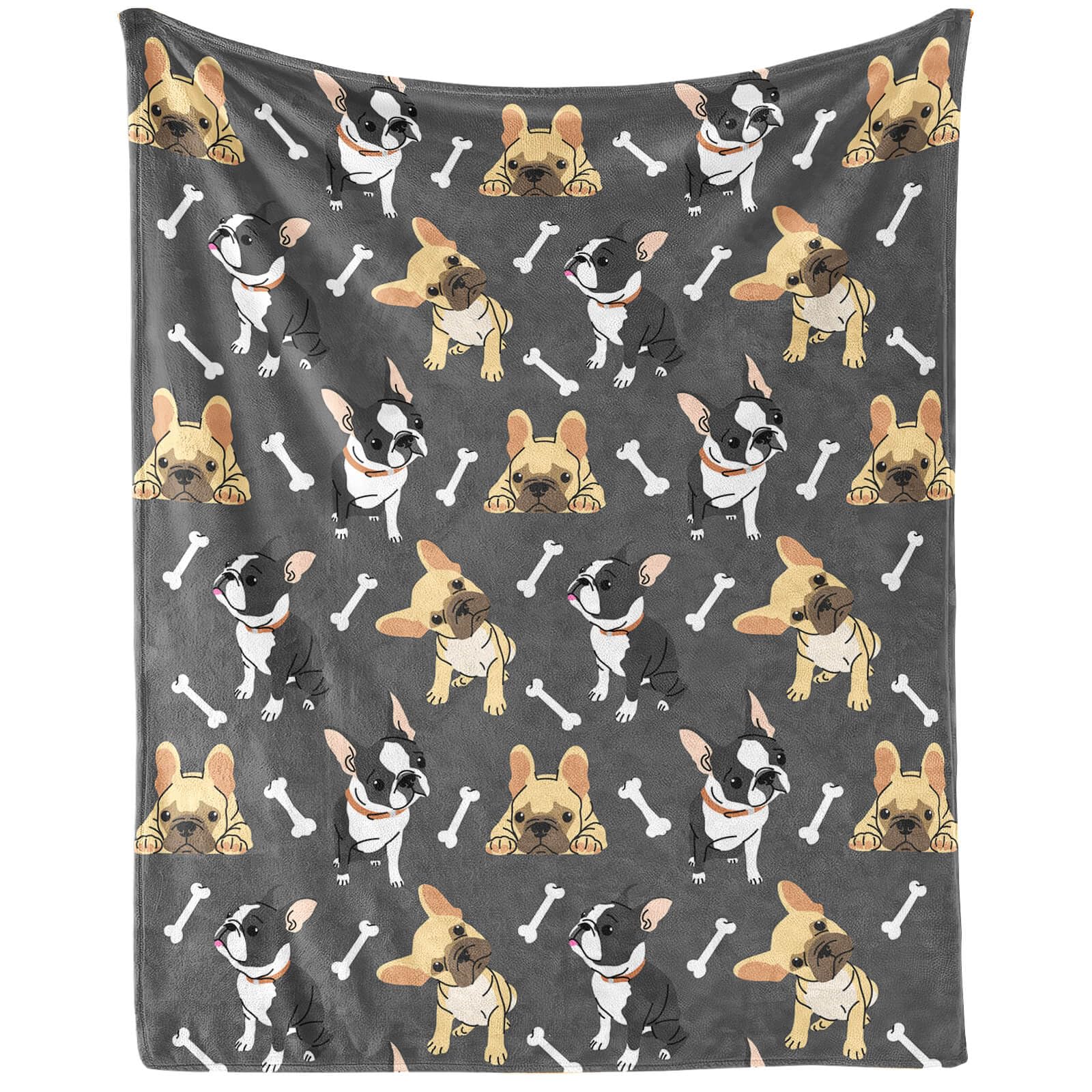 Colorful French Bulldog Quilted Blanket NCU0PD072 main image 1