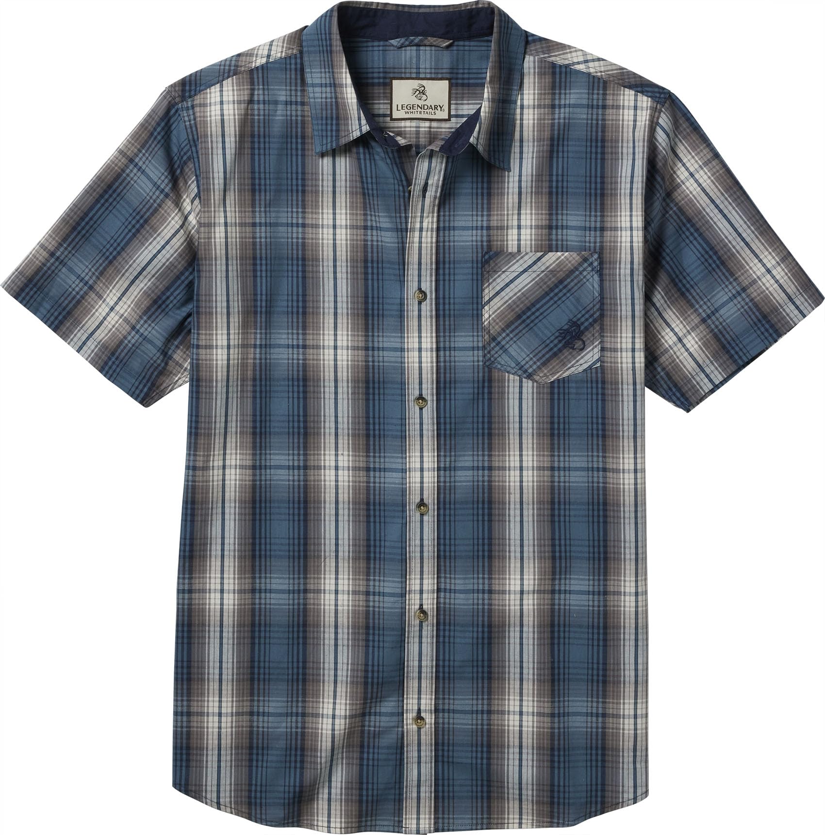 Legendary Whitetails Mens Poplin Short Sleeve Button Up