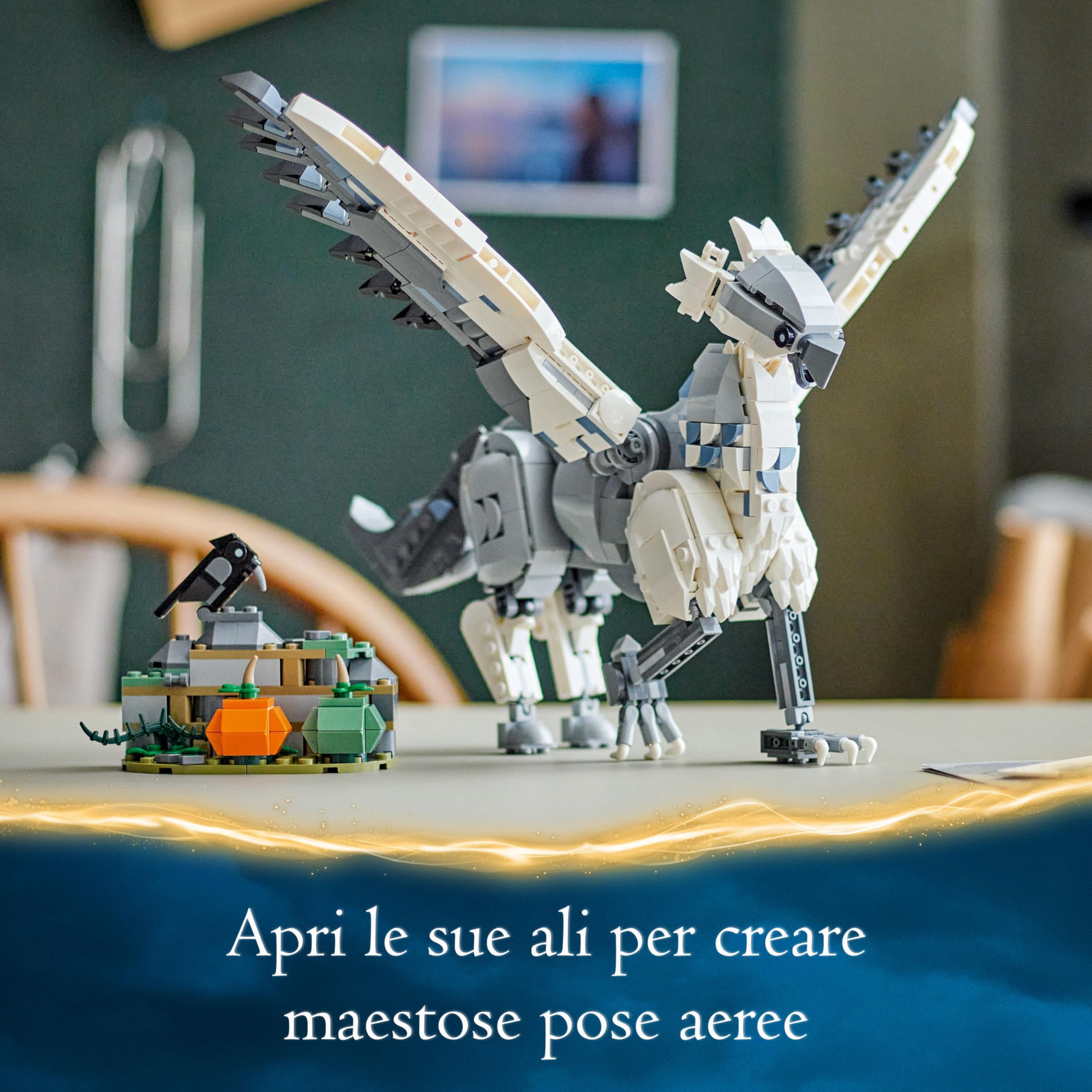 LEGO Harry Potter Fierobecco, Figura di Ippogrifo Giocattolo da Costruire con Parti Snodabili, Creatura Magica da Collezione, Giochi Creativi per Bambini, Bambine, Ragazzi e Ragazze da 9 Anni 76427