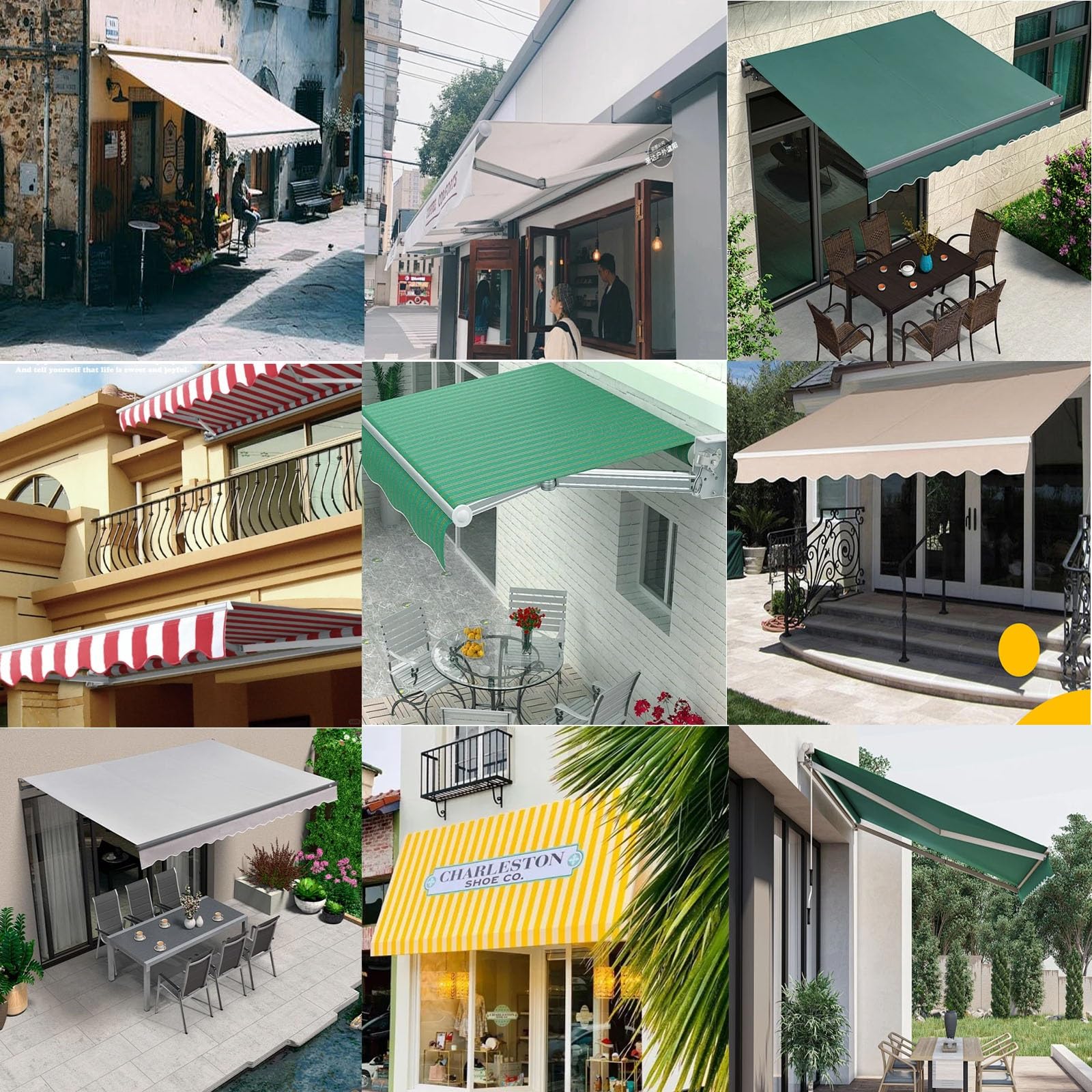 Manual Retractable Awning Sunsetter Window Awning Fabric Replacement ...