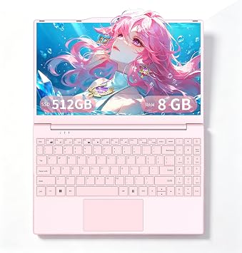 14" Laptop for Students & Business, N5095 up to 2.9 GHz, 16GB DDR4 RAM, Up to 512GB NVMe SSD, FHD IPS Display, Webcam Privacy Shutter, Win 11 PRO,Wi-Fi- Pastel Pink 16GB RAM+512GB SSD