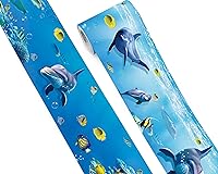 Vista 41 de FLFK Adhesivos de Azulejos de Borde de Pared Despegar y Pegar Papel Tapiz de Borde para Salpicadero de Cocina Baño Cuarto de Ducha, 4"x240