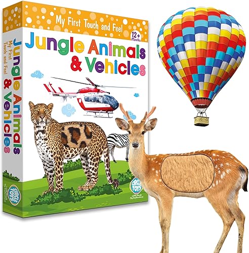 My Touch and Feel - Tarjetas de flash sensoriales de doble cara con imagen bilingüe en inglés para bebés, niños pequeños, niños, aprender animales,