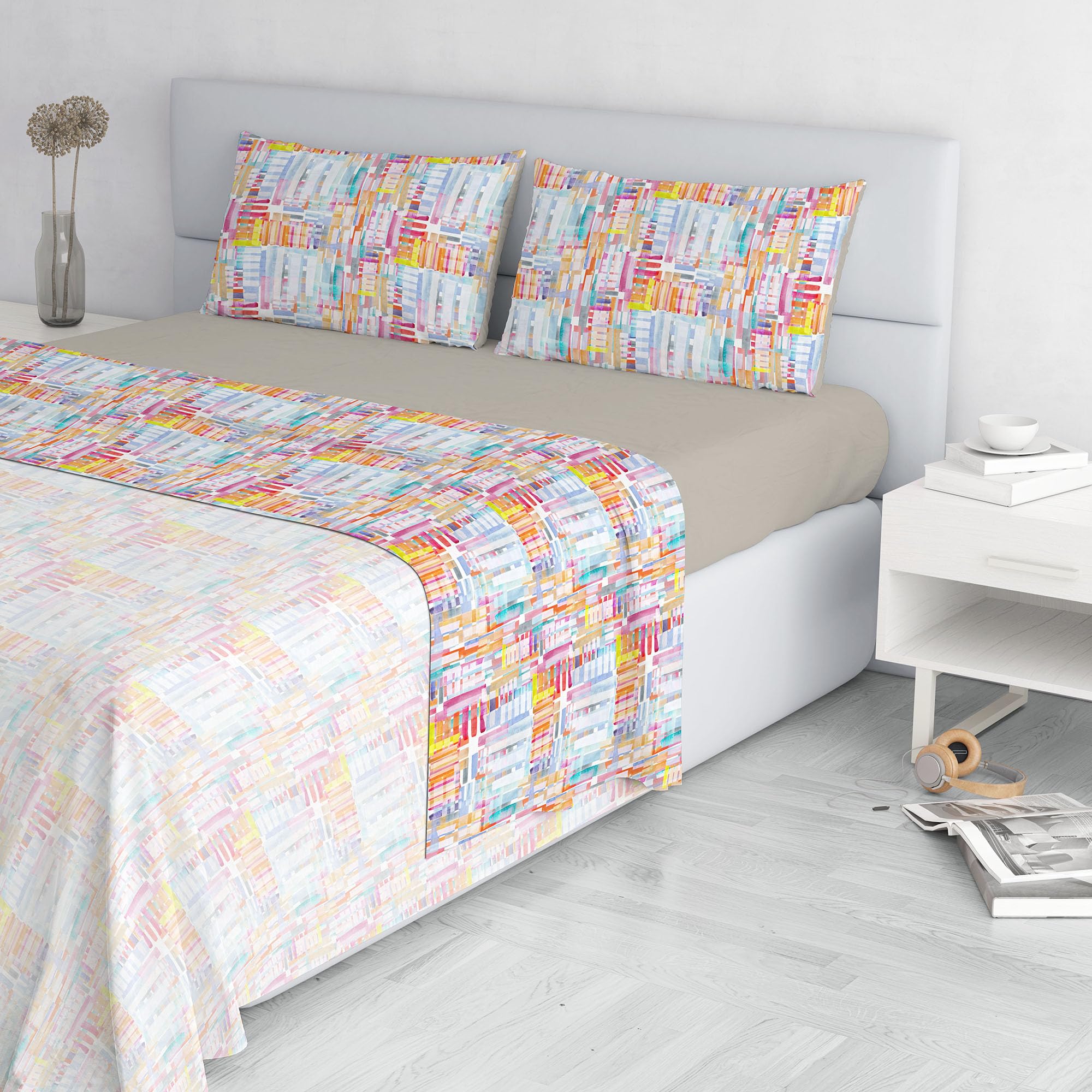 Fashion Bedding Set Microfibre Made in Italy Francis Double, Double Bed