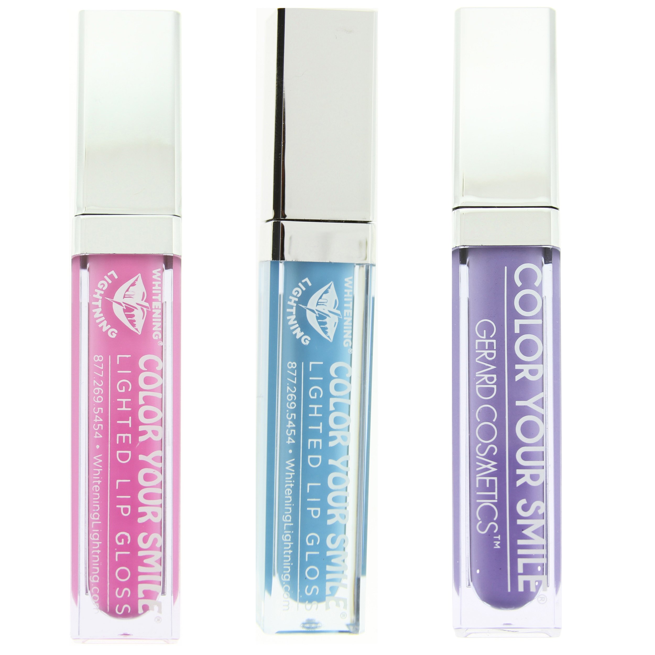 Color Your Smile Lighted Lip Gloss Trio Set 7 (Bahama ? Fiji -Bermuda)