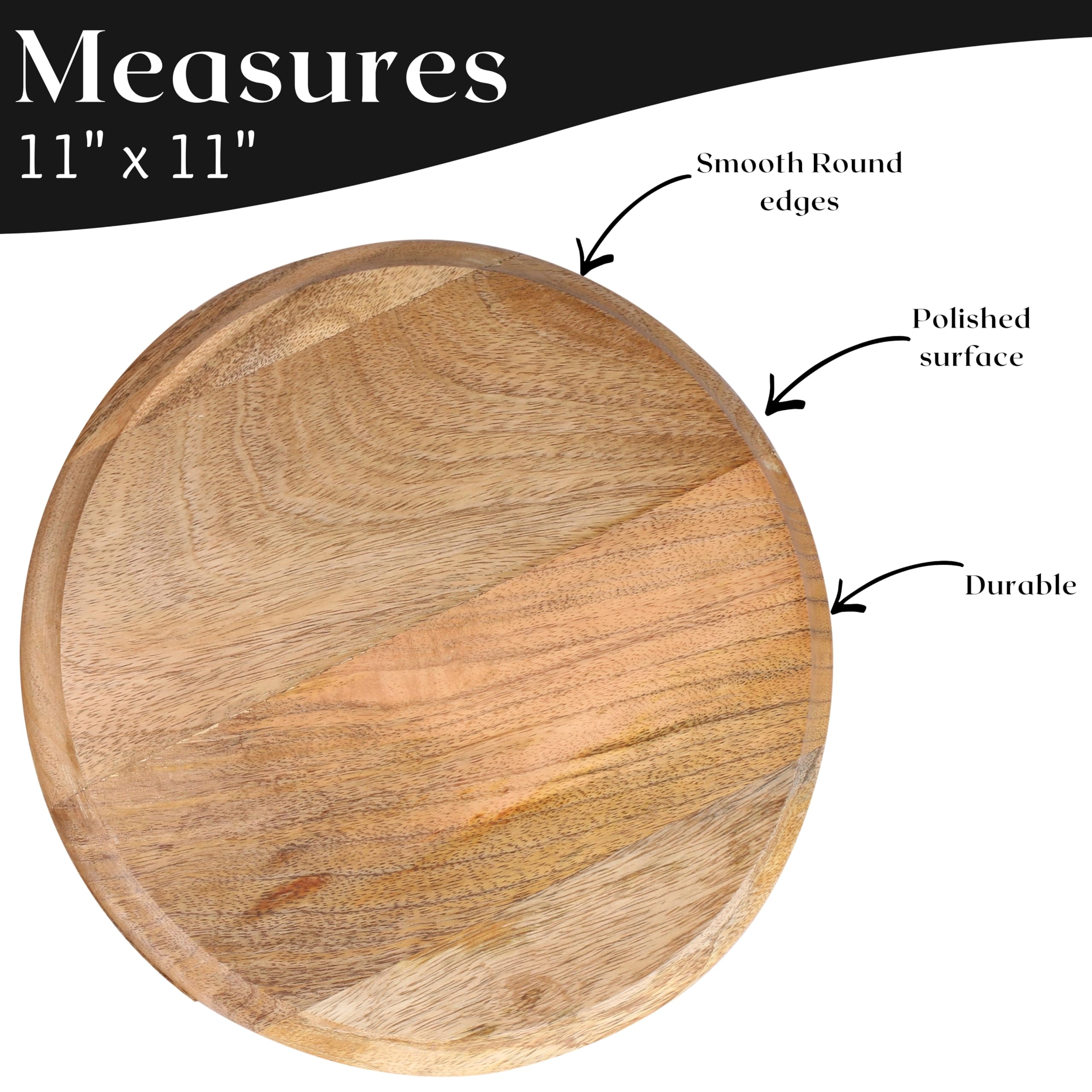 Rustic Wooden Charger Plates - Set of 4 -4