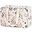 Full Size Toiletry Bag Women Large Cosmetic Bag Travel Makeup Bag Organizer Medicine Bag for Toiletries Essentials Accessories (Large, Beige Flamingo)