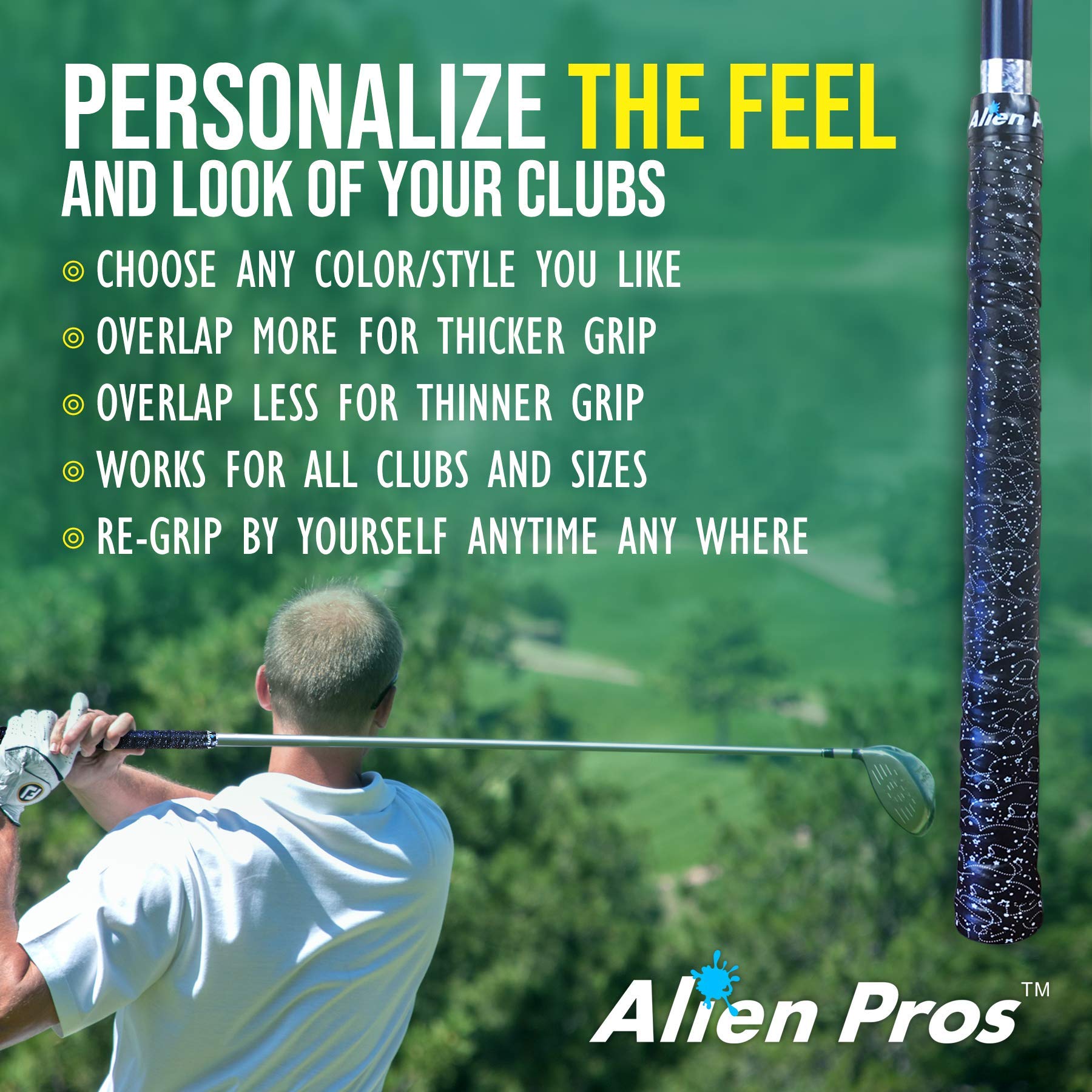 Amazon | Alien Pros ゴルフラッピングテープ（3個セット