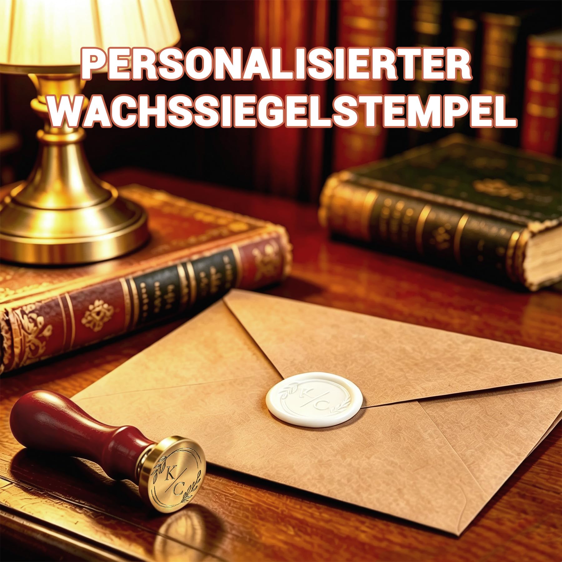 LAPE Personalisierter Siegelstempel mit Namen & Logo für Hochzeitsgeschenke