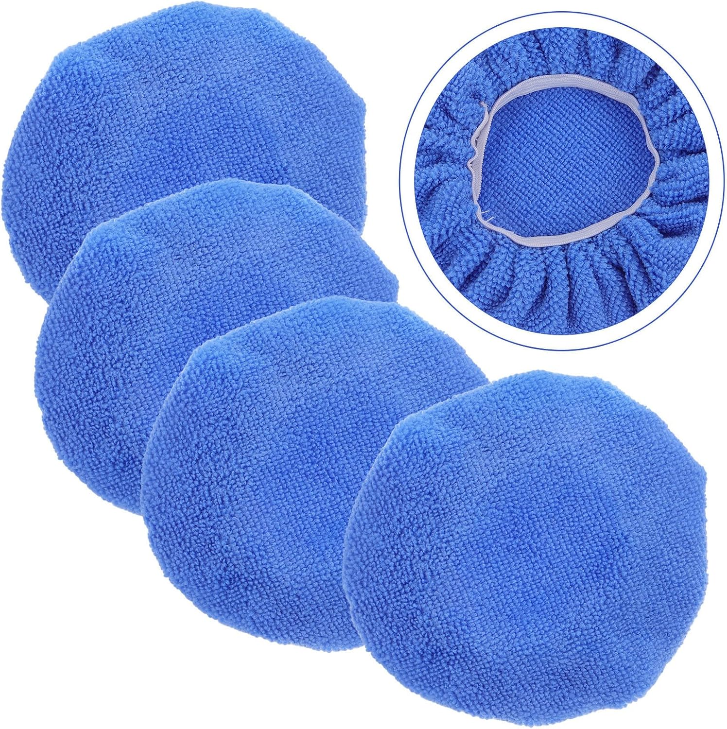 Operitacx 12pcs Car Polishing Waxing Kit with 6-inch Cloth Buffing and Applicator Pads for Car Detailing and Scratch Removal