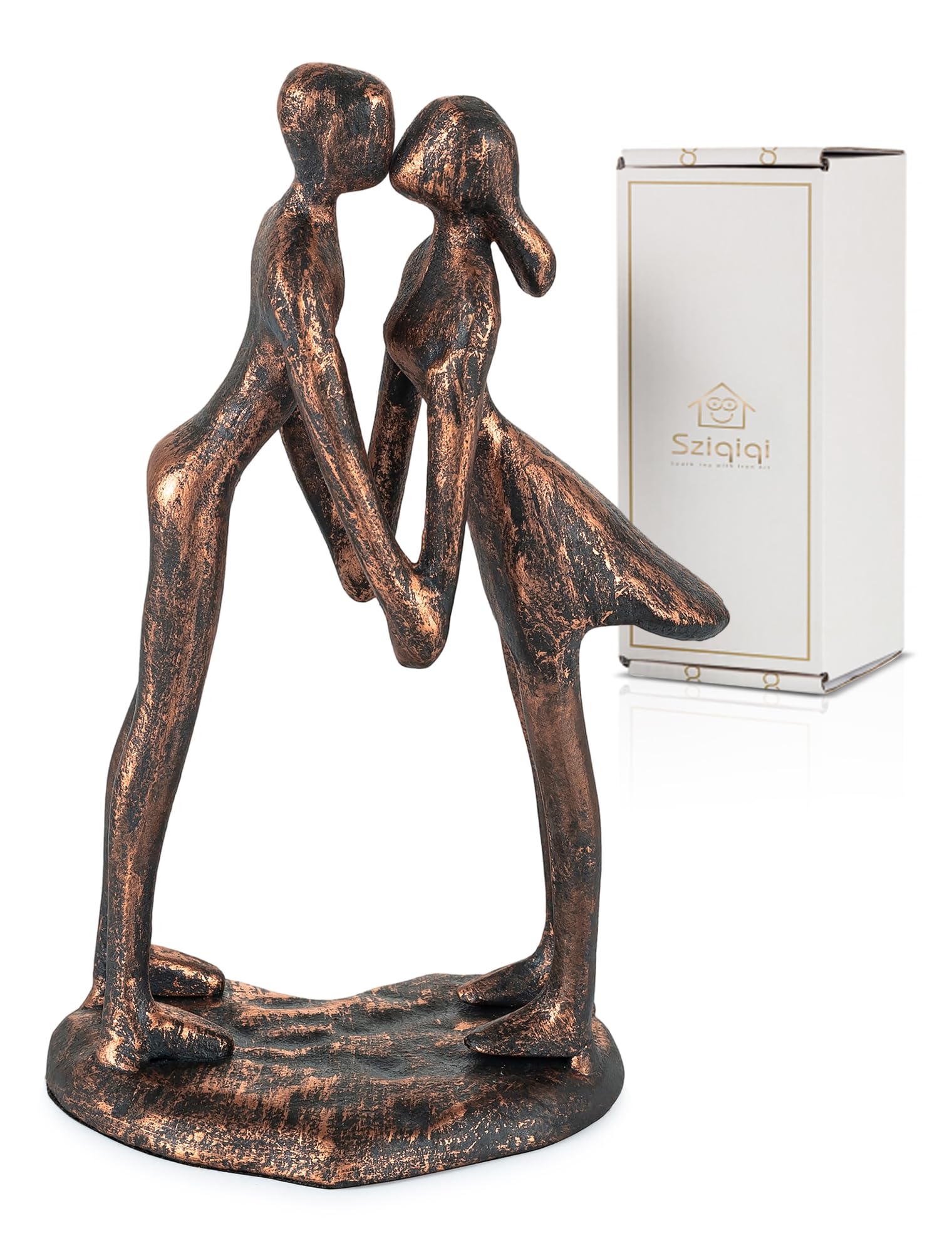 Cadeau en cuivre pour mari et femme sculpture de mariage haut de gamme