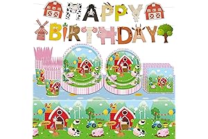 Farm Animal Birthday Party Supplies - Ultimate Barnyard Birthday Party Decoration for Kids