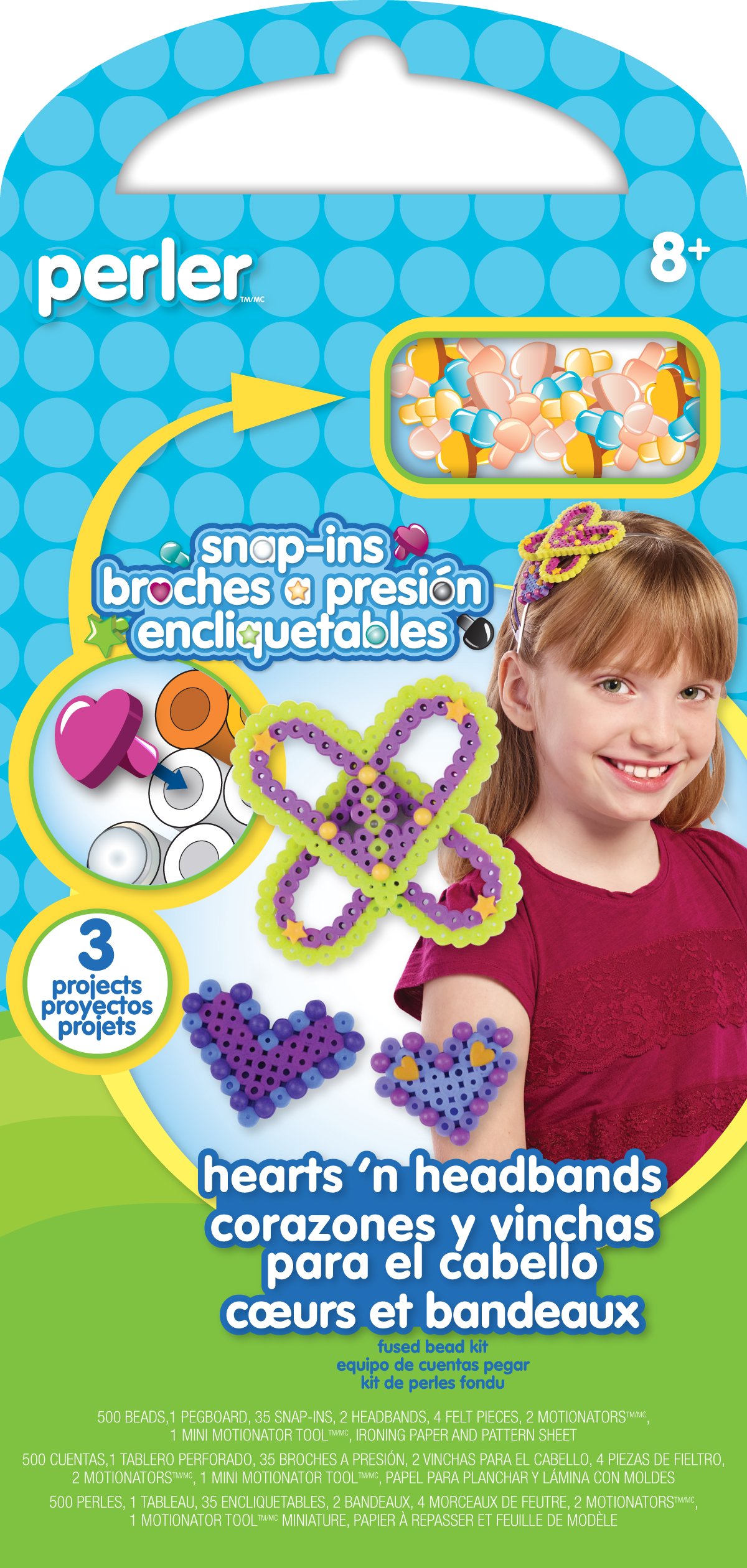 Perler Beads Hearts 'n Headbands Fused Bead Kit : Amazon.ca: Toys
