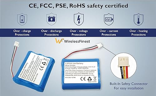 Miniatura 2 de Reemplazo de batería para ADT Command Smart Security Panel ADT5AIO-1 ADT5AIO-2 ADT5AIO-3 ADT7AIO-1, Honeywell ADT 2X16 AIO Panel de seguridad para