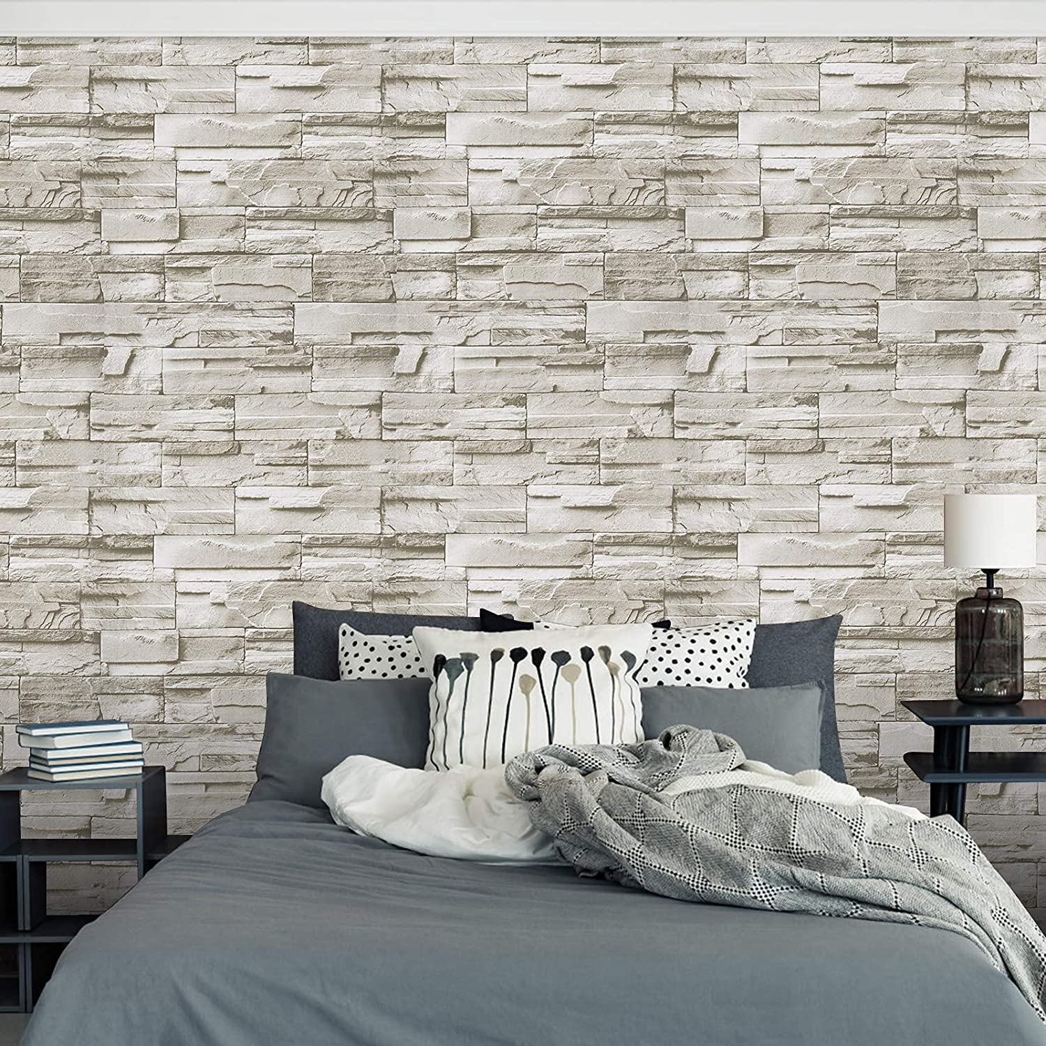 Matiko Decor 3D Latest Stone Design Brick Wallpaper Roll for Home Walls Suitable for Living Room, Bedroom, Office, Kids Room, Restaurant, Hotels (B) (B09NDQZ3Y5) Amazon Price History, Amazon Price Tracker