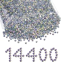 Beadsland Hotfix Rhinestones Bulk, 14400PCS Crystal Hot Fix Rhinestones for Crafts Clothes DIY Decoration, Crystal AB, SS10, 2.7-2.9mm