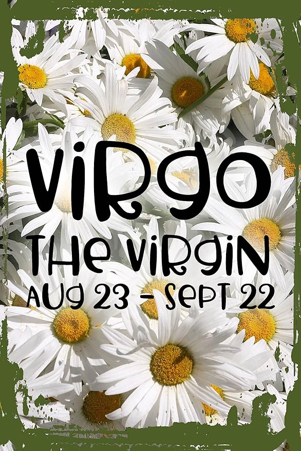 Daisy Flower Funny Sign Virgo the virgin funky August 23-September 22 zodiac astrology Hanging Wall Sign 8 x 12 Decor Funny Gift