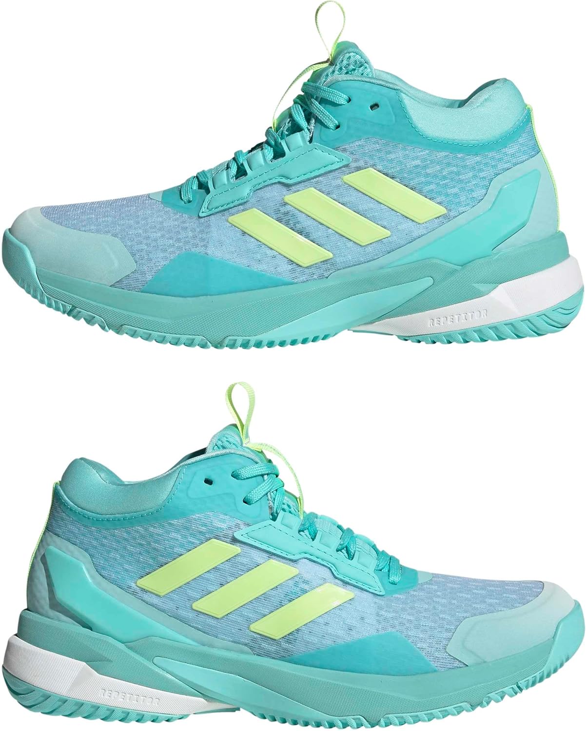 adidas Womens Crazyflight 6 Mid Indoor Volleyball Volleyball Sneakers Shoes - Blue - Image 8