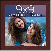 Vista 104 de Marco de fotos de madera maciza marrón de 24 x 24 pulgadas de ancho Profundidad del marco interior de 0.5 pulgadas Marco de fotos tradicional