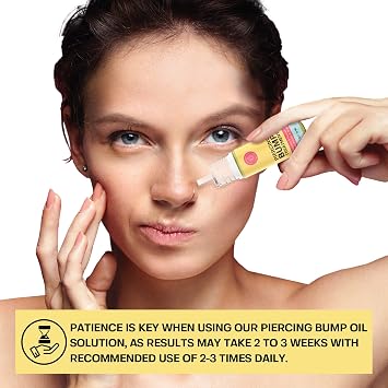 BASE LABORATORIES Piercing Aftercare Kit Gel Swabs & Bump Oil for Cleanse & Treat Piercings