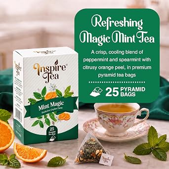 Peppermint & Spearmint Tea | 25x2g Pyramid Tea Bags | Magic Mint Herbal Tea