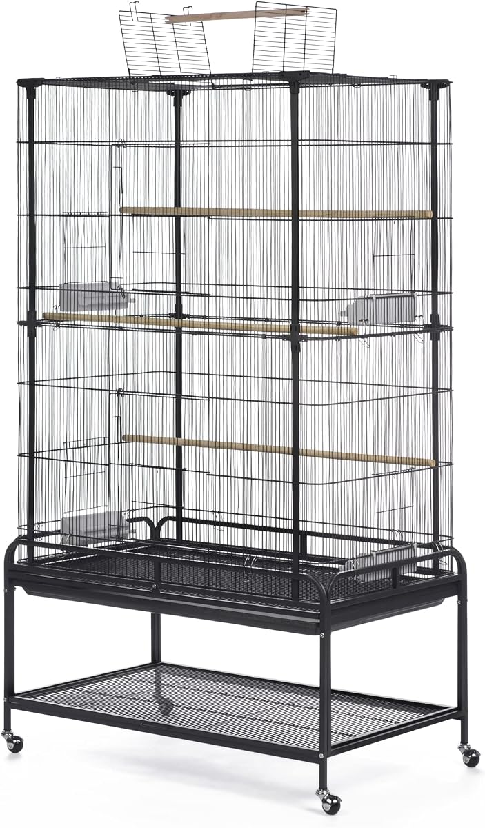 Prevue Pet Products Playtop Flight Bird Cage with Stand - F085, Black