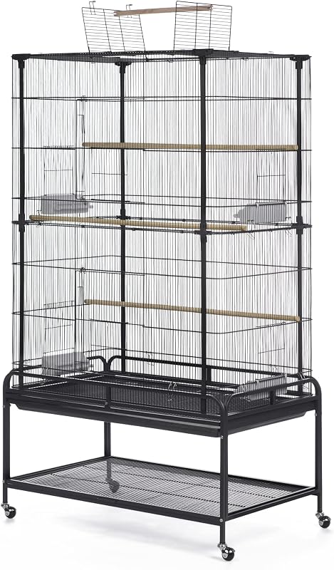 Prevue Pet Products Playtop Flight Bird Cage with Stand - F085, Black