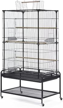 Prevue Pet Products Playtop Flight Bird Cage with Stand - F085, Black