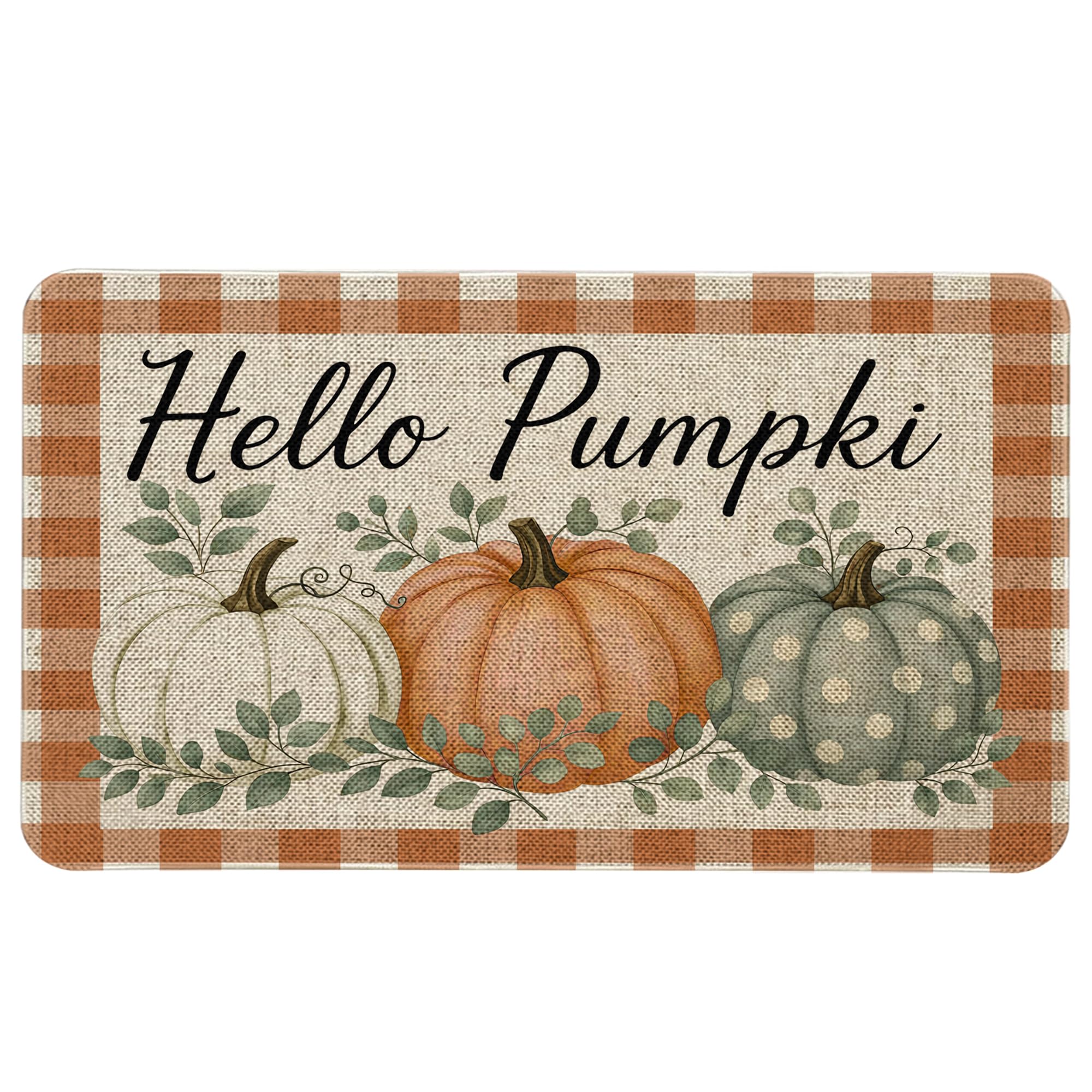 Fall Pumpkin Doormat - Hello Autumn Decor -9