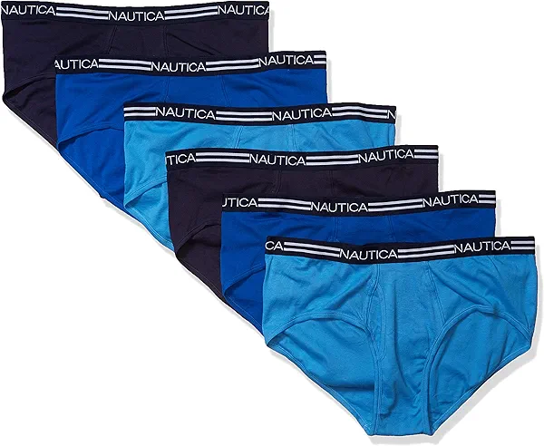 Nautica Men's 6 Pack Classic Cotton Fly Front Briefs