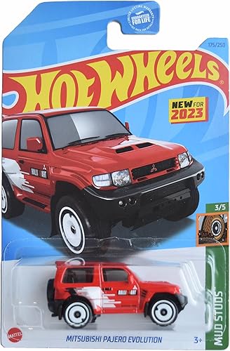 Hot Wheels Mitsubishi Pajero Evolution, Tacos de barro 3/5 [rojo] 175/250
