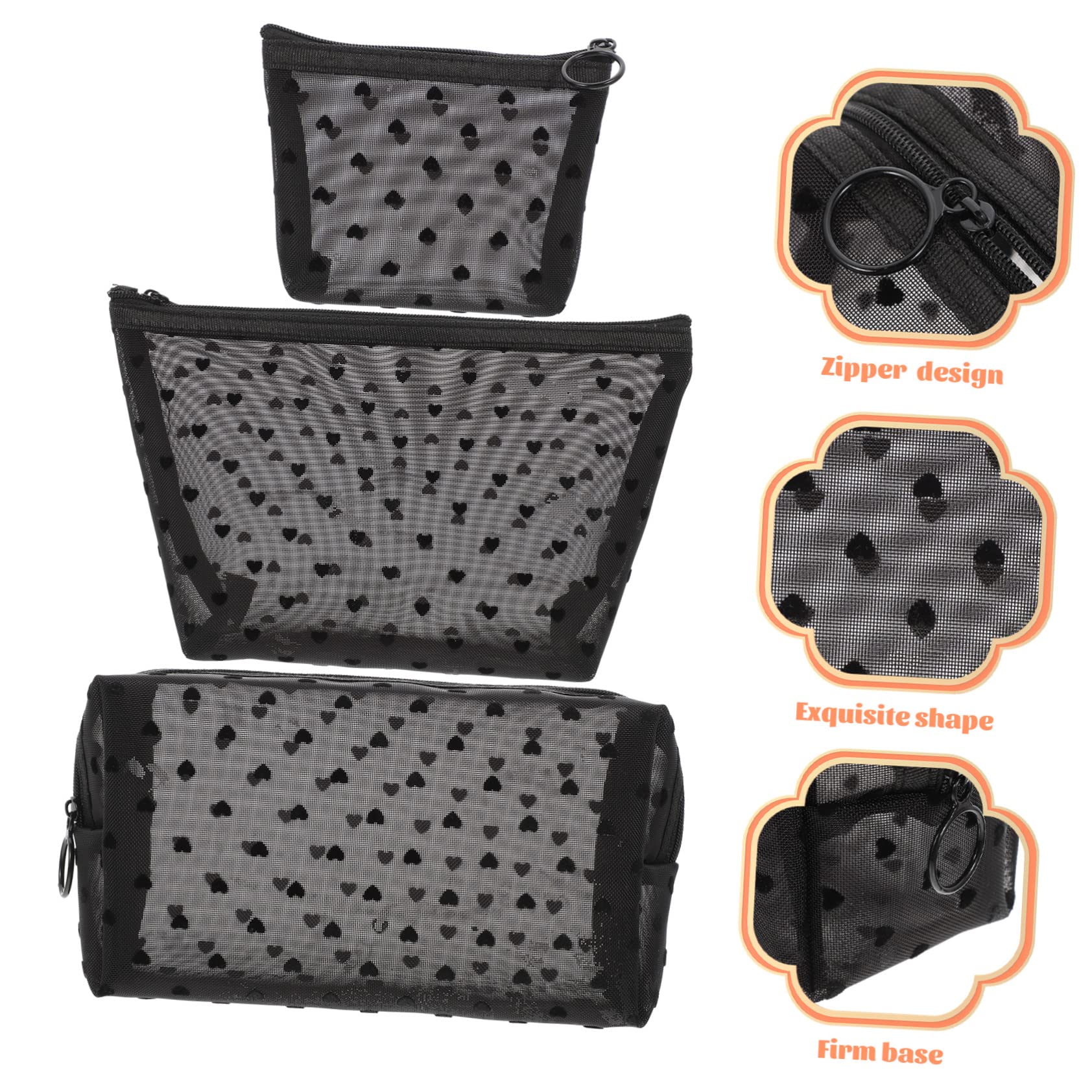 FRCOLOR 9pezzi Borsa Cosmetici Da Viaggio Borsa Trasparente Per Makeup e Toiletries Design Leggero e Resistente Con Chiusura Cerniera e Capacità Perfetta Per La Della e Accessori Da