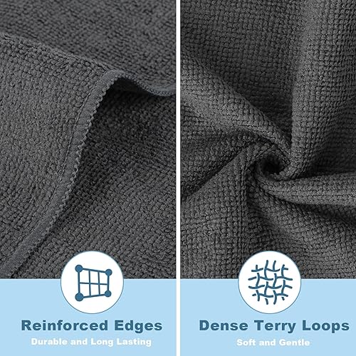 Miniatura 9 de HOMEXCEL Paños de limpieza de microfibra toallas de microfibra multiusos reutilizables altamente absorbentes sin pelusas trapos de limpieza para