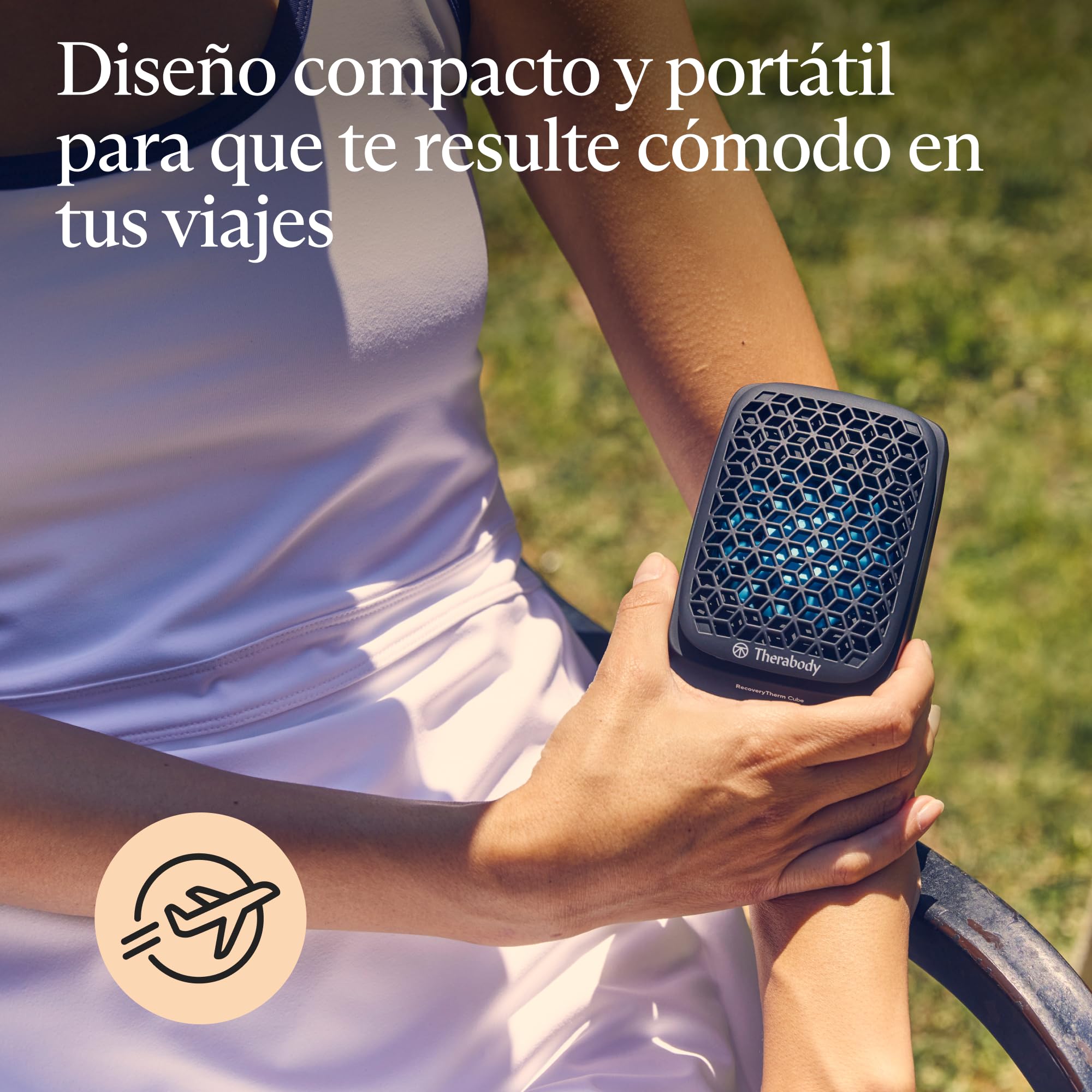 Therabody RecoveryTherm Cube: Terapia instantánea de calor, frío y contraste para aliviar el dolor y favorecer la recuperación después del ejercicio para rodillas, espalda, hombros y todo el cuerpo
