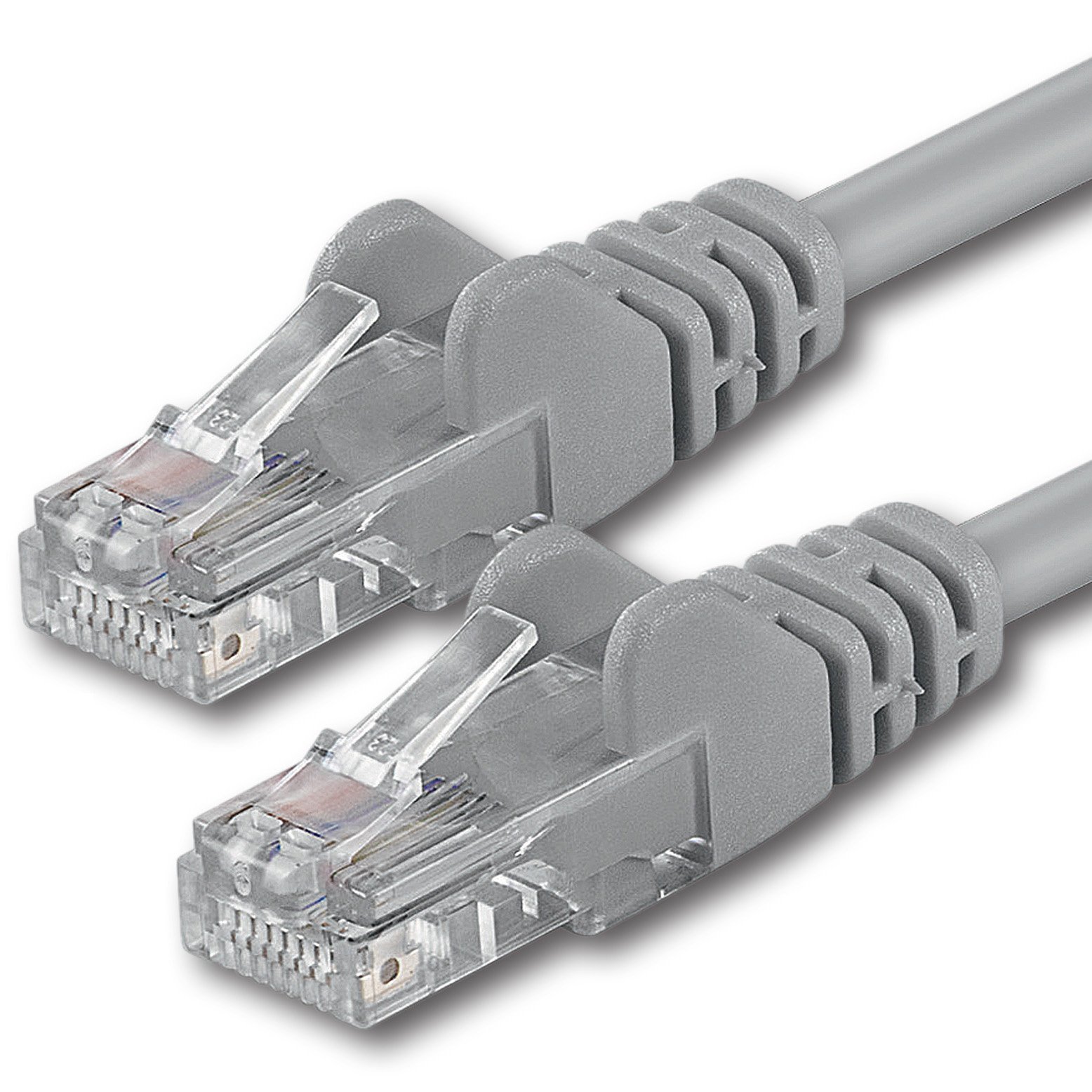 1aTTack.de 20m - grau - 1 Stück - CAT.6 CAT6 Ethernet-Lan-Netzwerk-Kabel 1000 Mbit/s Patchkabel