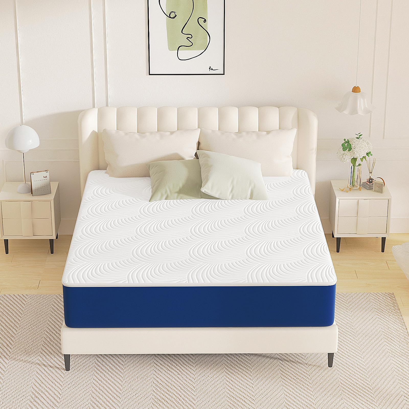 Matoresu Full Size Mattress 12 Inch, Cooling Gel Memory Foam Mattress Full Size for Pressure Relief & Cool Fresh Sleep, Full Mattress with Removable