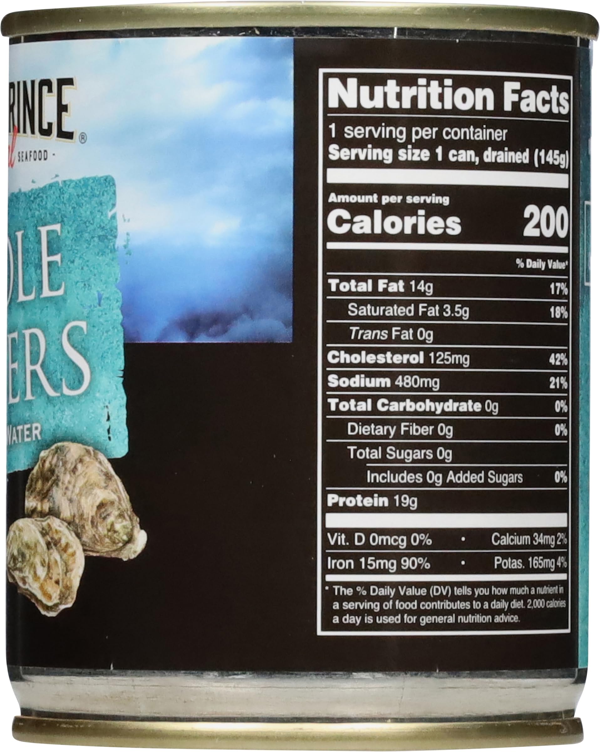 Crown Prince Natural Whole Oysters in Water 8-Oz Cans 12 Pack product thumbnail 6