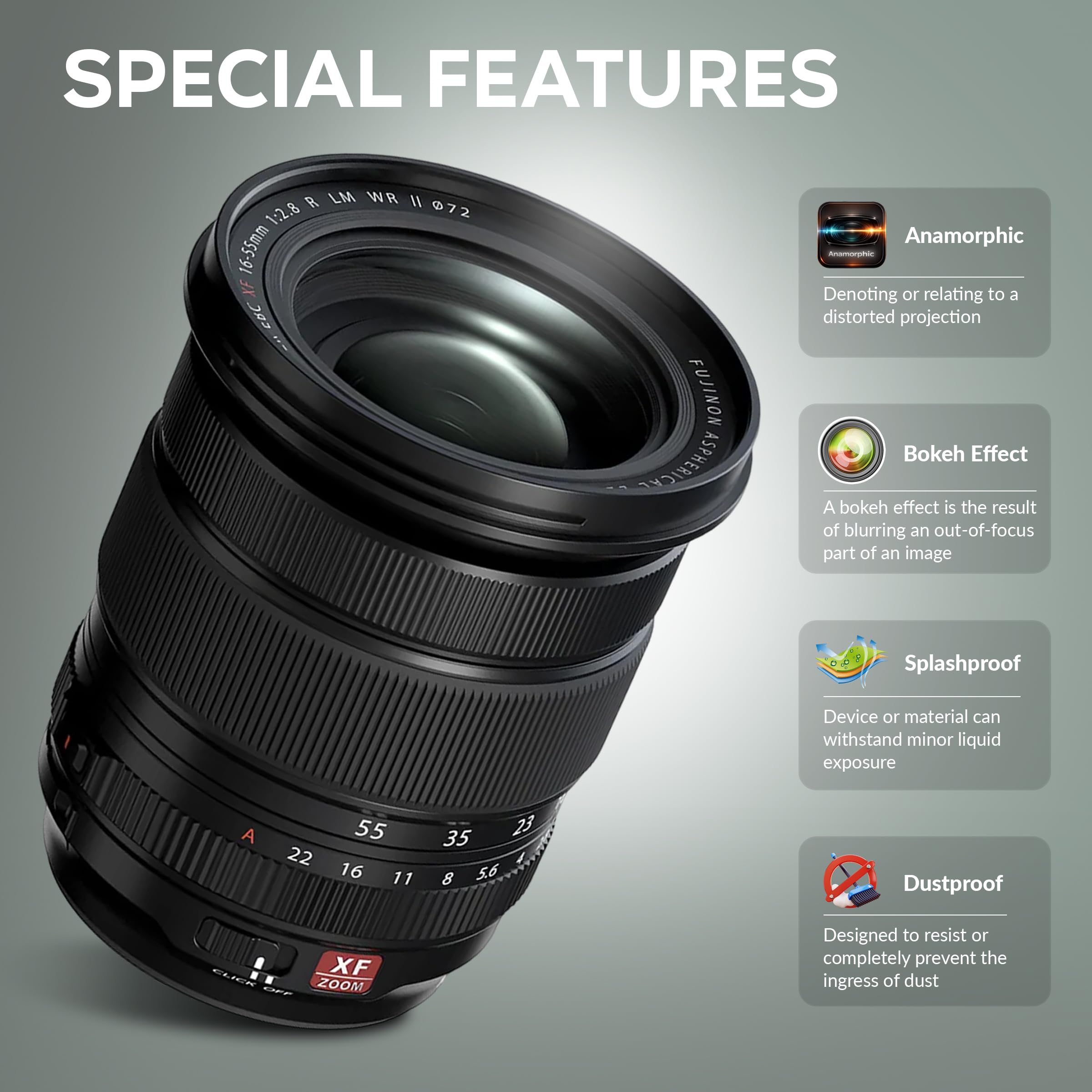 Amazon.com : Fujifilm XF 16-55mm f/2.8 R LM WR II Lens Bundle with