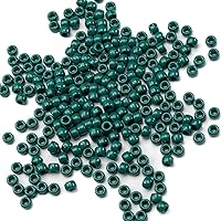 Vista 14 de Gxueshan 1000 cuentas acrílicas blancas de poni de 0.236 x 0.315 pulgadas a granel para pulseras de amistad, collares, joyería, aretes, trenzado