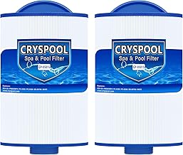 Cryspool® 05015 Spa Filter Compatible with 5CH-35, PMAX50P4, PAS35P, Maax 104309, FC-0300, 35 Sq. Ft hot tub Filter Cartridge, 1 1/2" MPT, 2 Pack