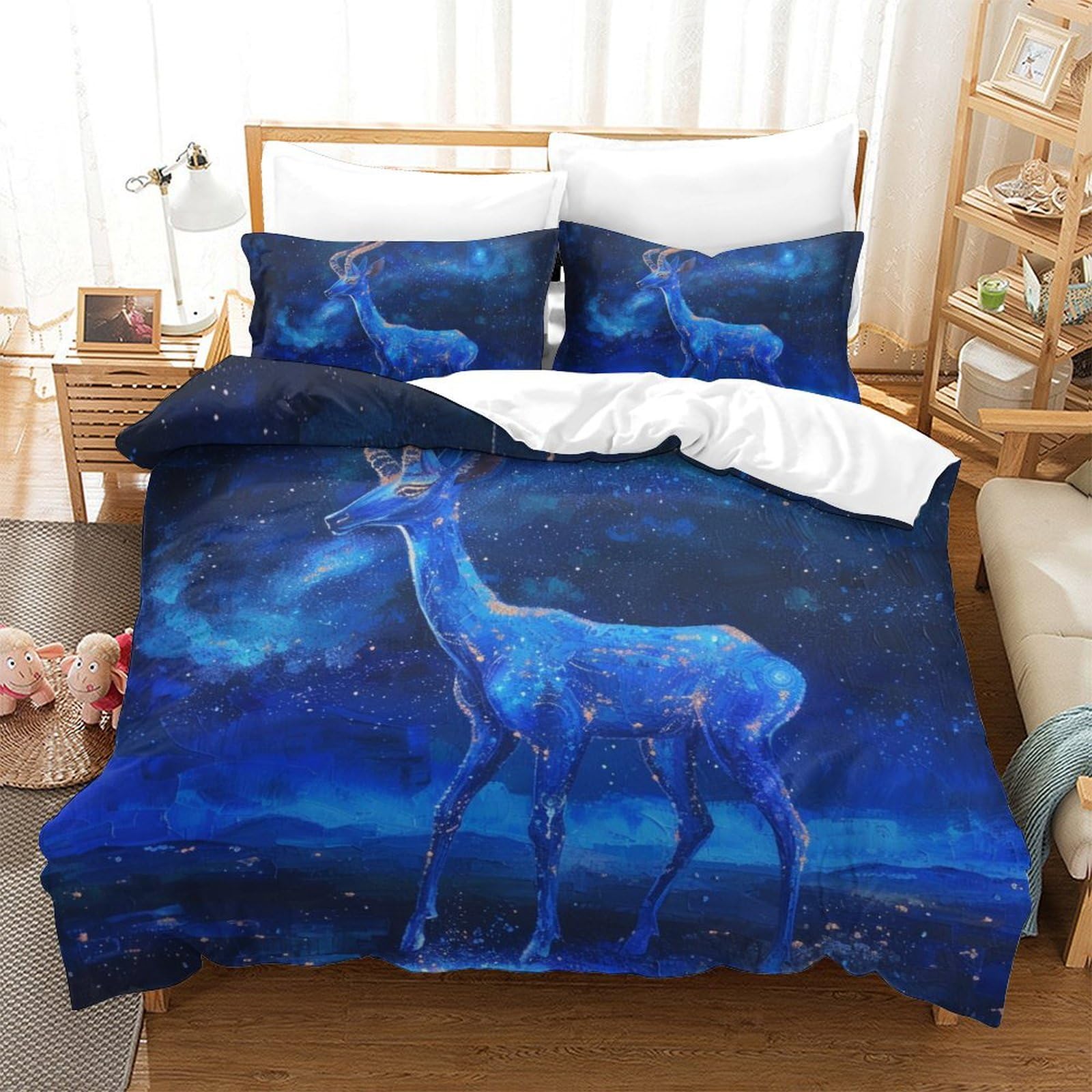 Housse de couette chèvre microfibre super douce haut de gamme 220x240