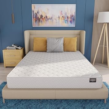 HomeLife Queen Mattress 6 Inches 60X80 White Medium Firm Hybrid Queen Size Mattress Pocket Coil Tight Euro Top High Density & Polyester Cover Rolled in a Box