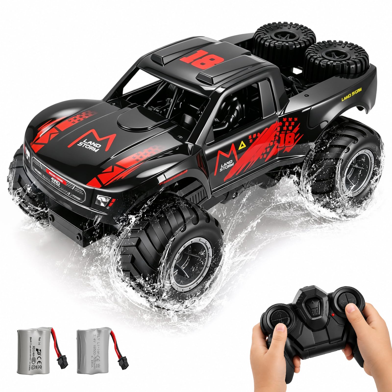 Macchina Telecomandata 1:16-2,4 GHz Auto RC Fuoristrada Anfibio