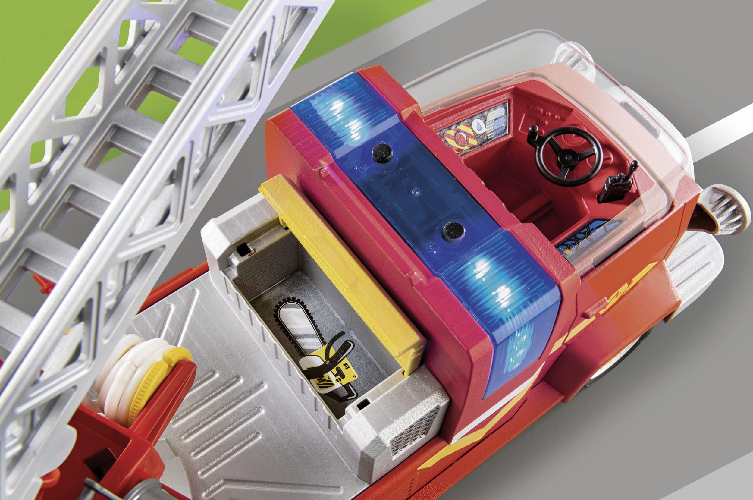 PLAYMOBIL Duck ON Call 70911 Camión de Bomberos con miniavión, con luz y Sonido, Juguete para niños a Partir de 3 años