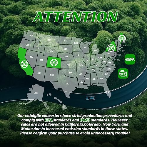 Miniatura 7 de Kit convertidor catalítico delantero de alto caudal, ajuste directo Nissan Altima 2007 2008 2009 2010 2011 2012 2013 2.5L reemplaza 674-933