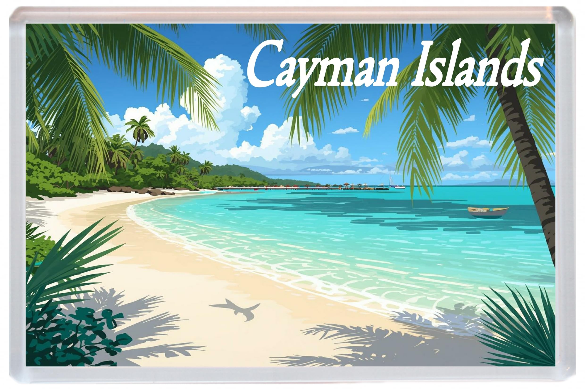 Cayman Islands - Jumbo Artistic Fridge Magnet 96 x 67mm BBSFHM3720
