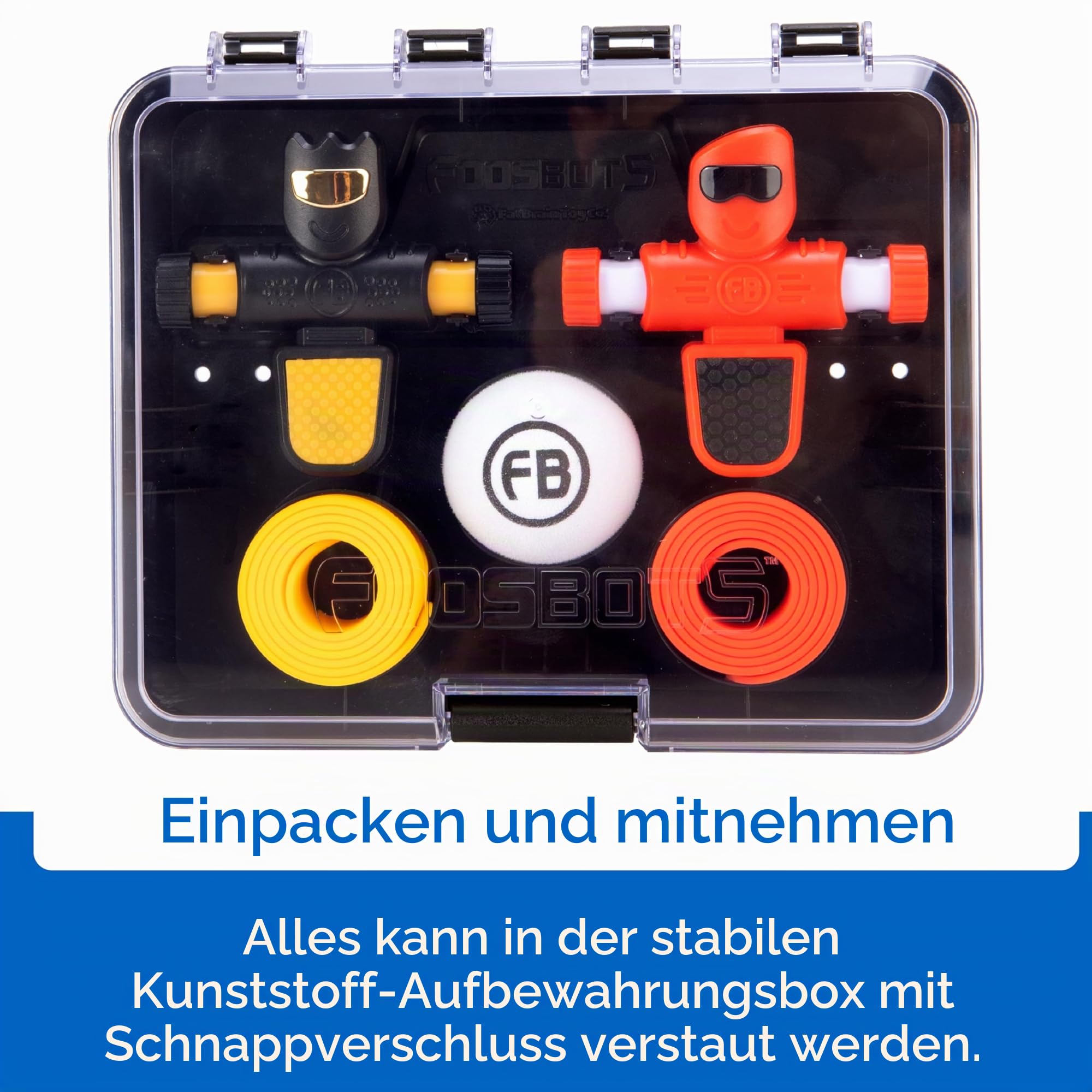 Tomy Fat Brain Toys Foosbots 2er-Pack - Das fußballthemenorientierte, rasante Tischspiel für 2 Spieler für Kinder ab 6 Jahren - Spaßiges Fußballgeschenk - optimal für Fußballfans und Familien